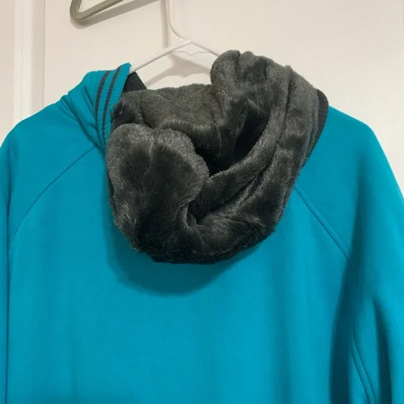 DC Teal Hoodie with Multicolor Logo - Picture 3 of 5